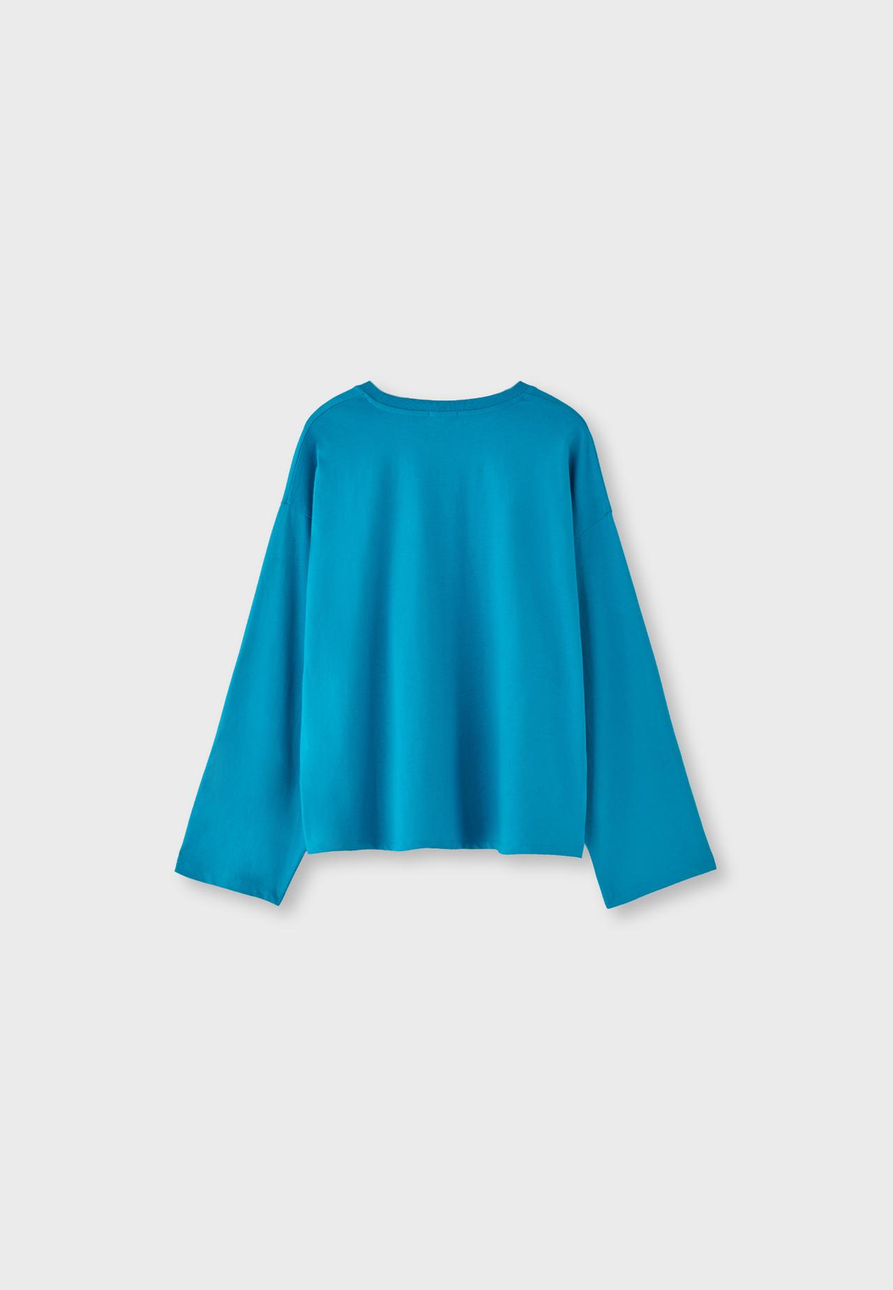 Long sleeve T-shirt — Turquoise