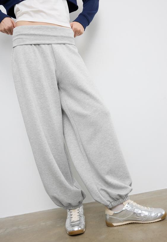 pantalon jogger balloon cintura vuelta taco suave