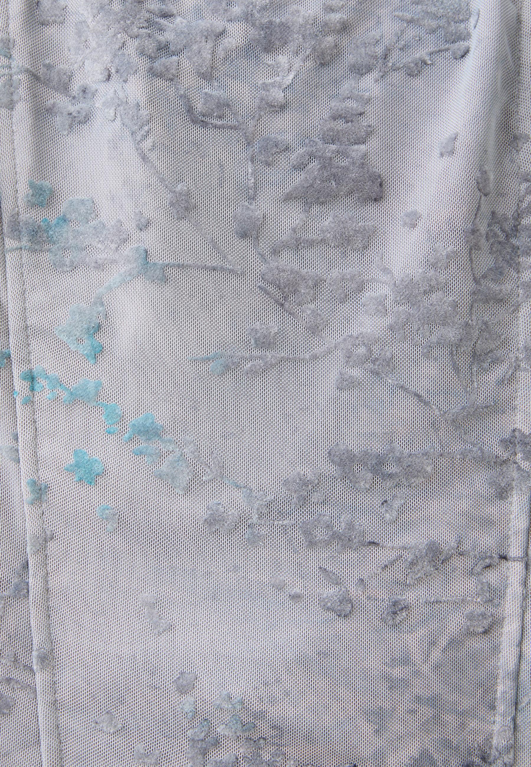 Flocked bodice — Grey