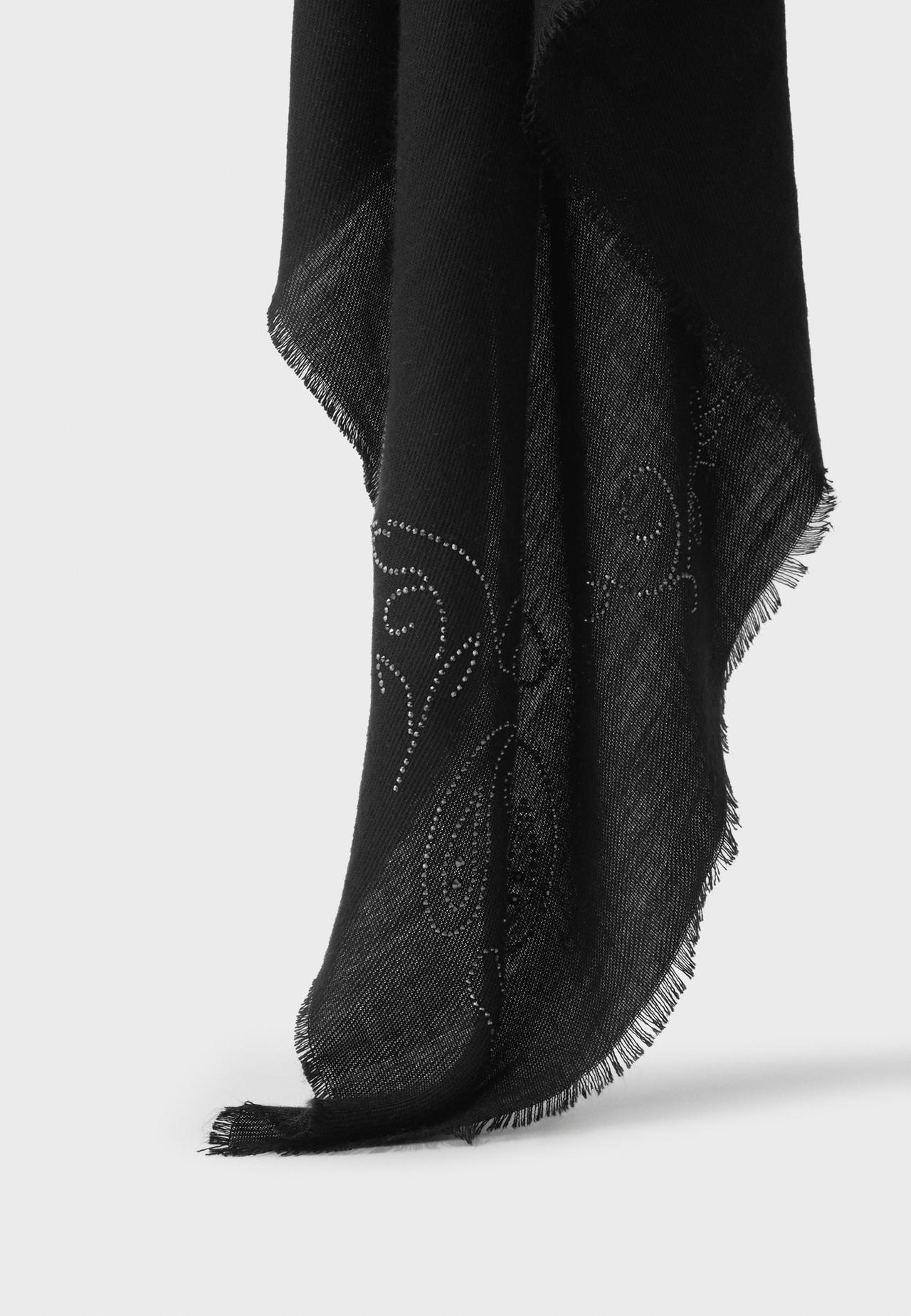 Rhinestones scarf — Black