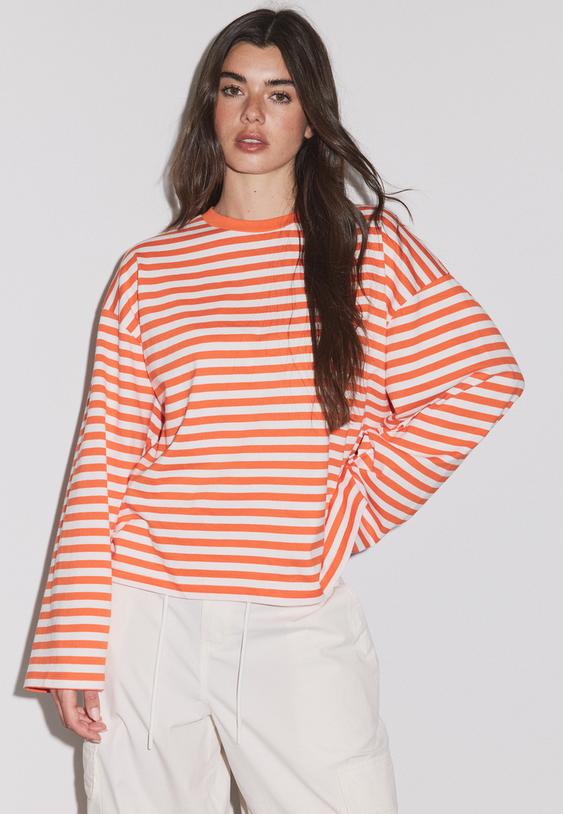 gestreept tshirt met lange mouwen