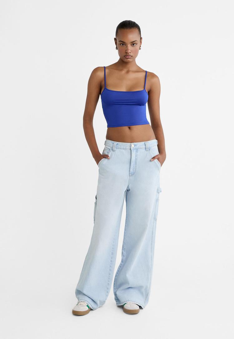 camiseta crop tirantes