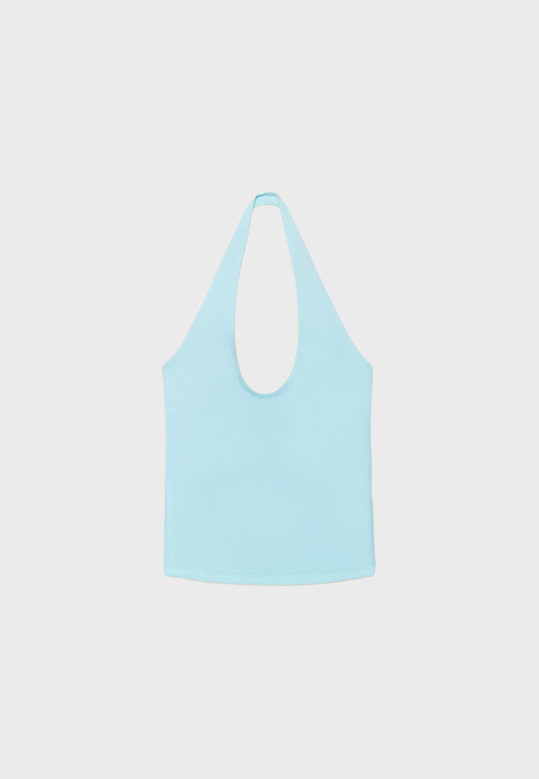 Basic halter top — Turquoise