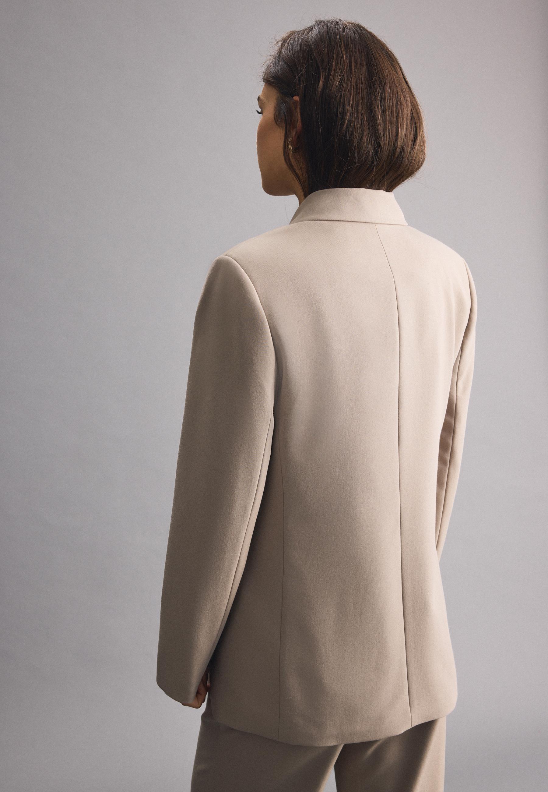 Straight buttoned blazer — Brown