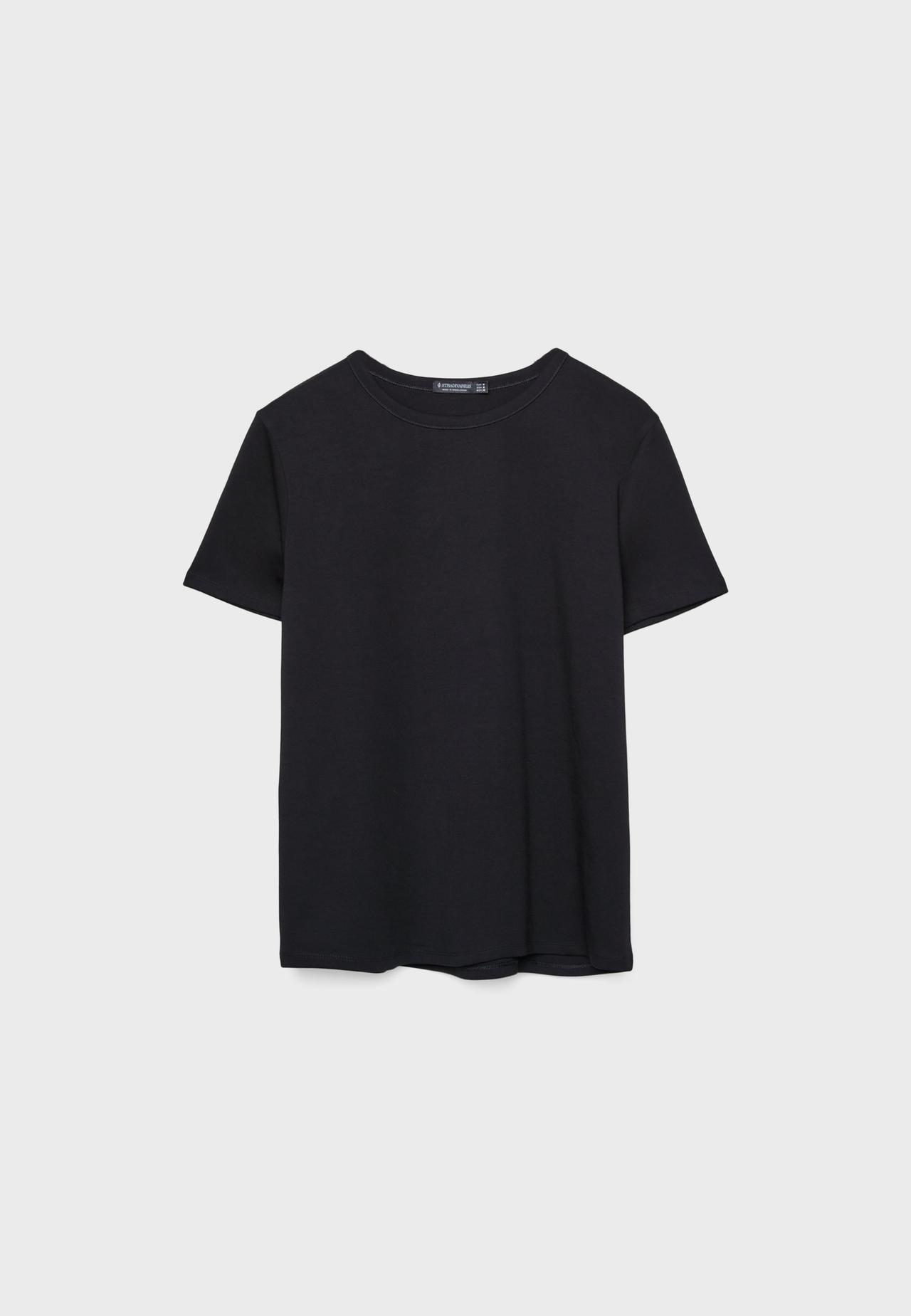 B02 Basic regular fit soft-touch T-shirt — Black