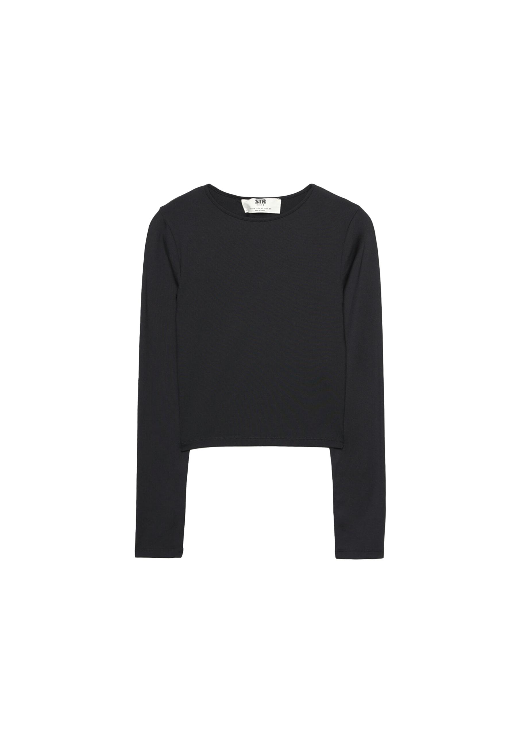 Long sleeve polyamide T-shirt — Black