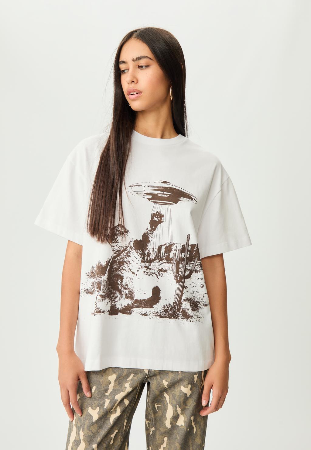 Oversize placement print shirt