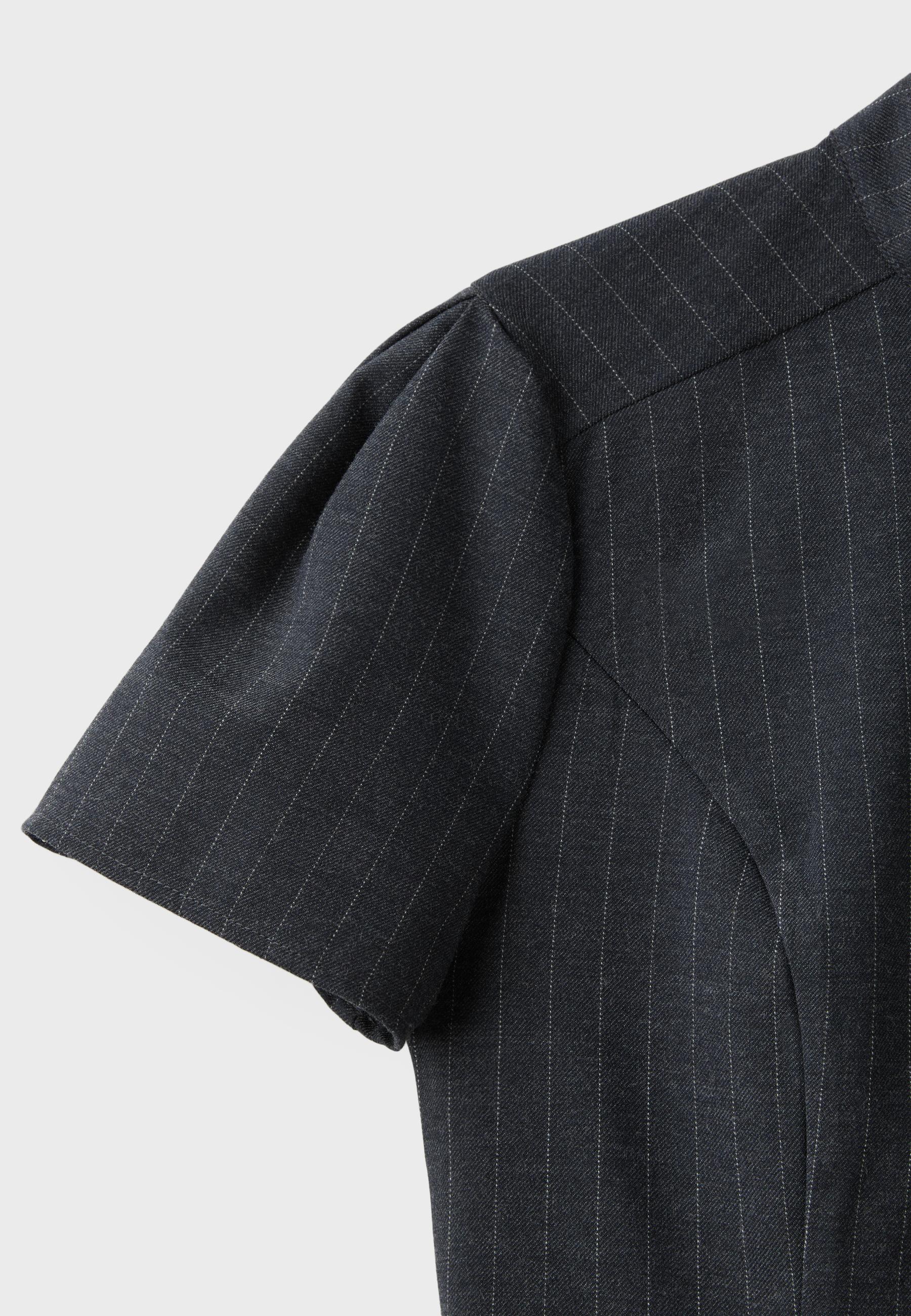Fitted short sleeve shirt — Dark grey