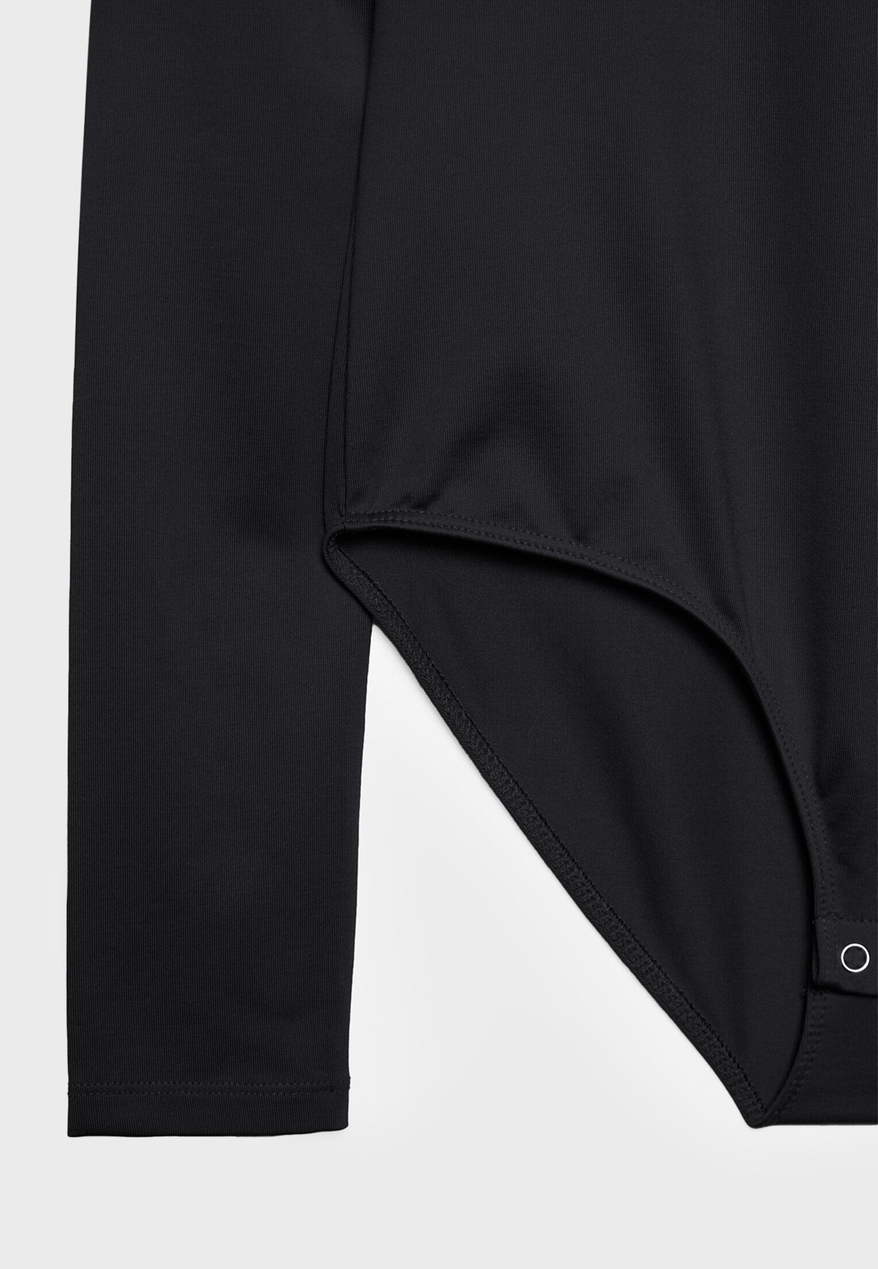 Long sleeve polyamide bodysuit — Black