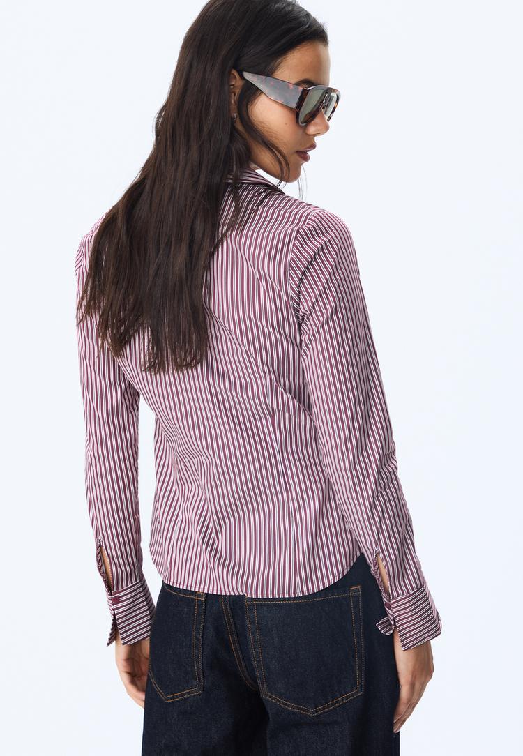 basic striped fitted shirt