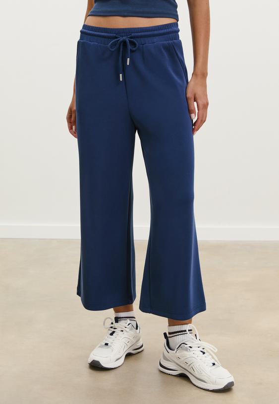 yumusak dokulu dokumlu culotte pantolon