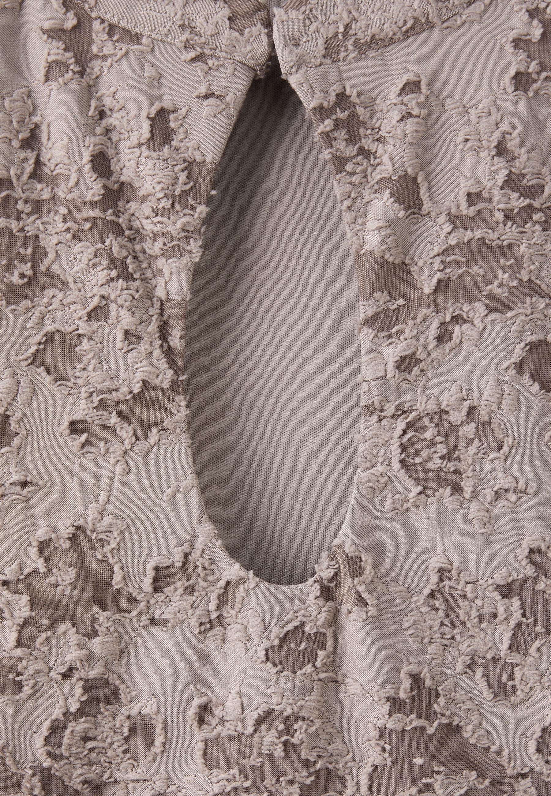 Jacquard midi dress — Brown