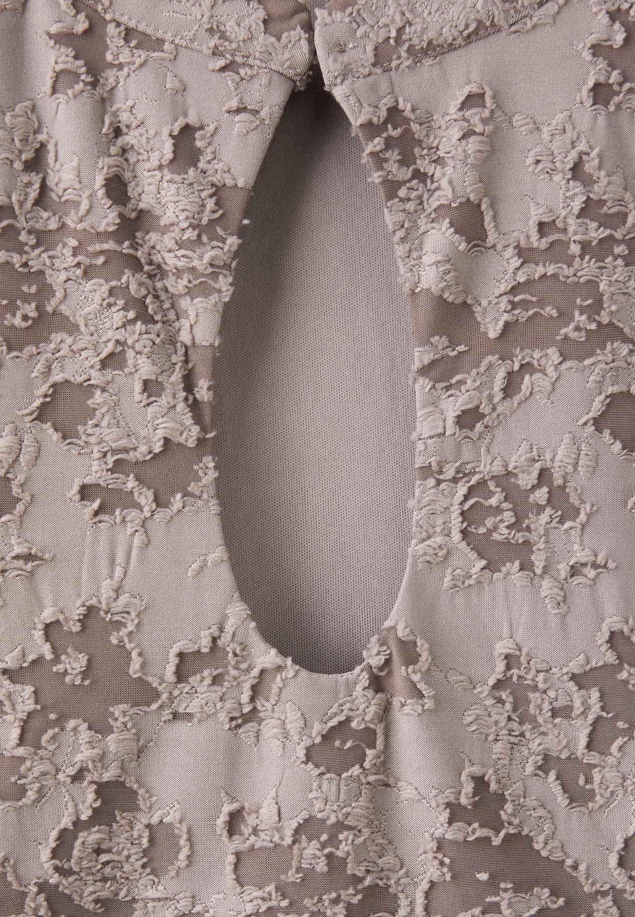 Jacquard midi dress — Brown