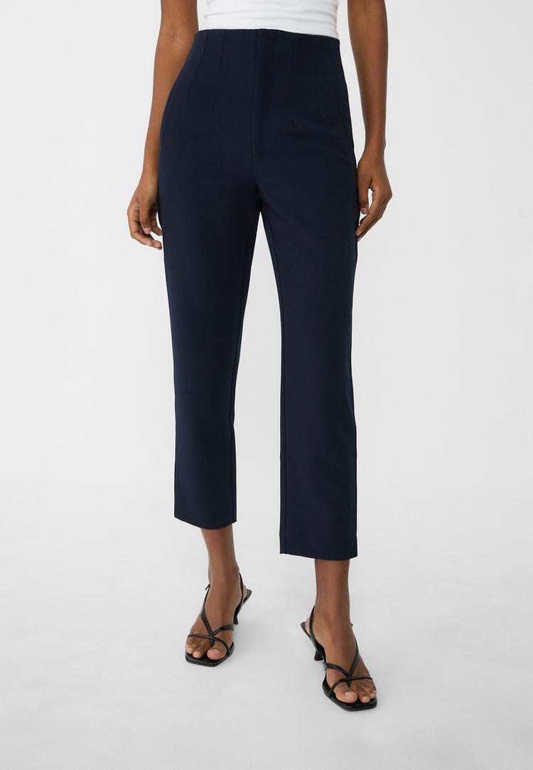 stoff-bundfaltenhose