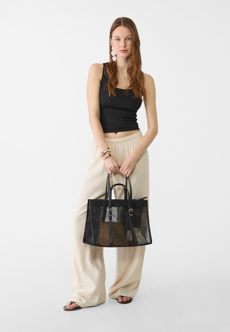 bolso shopper rejilla