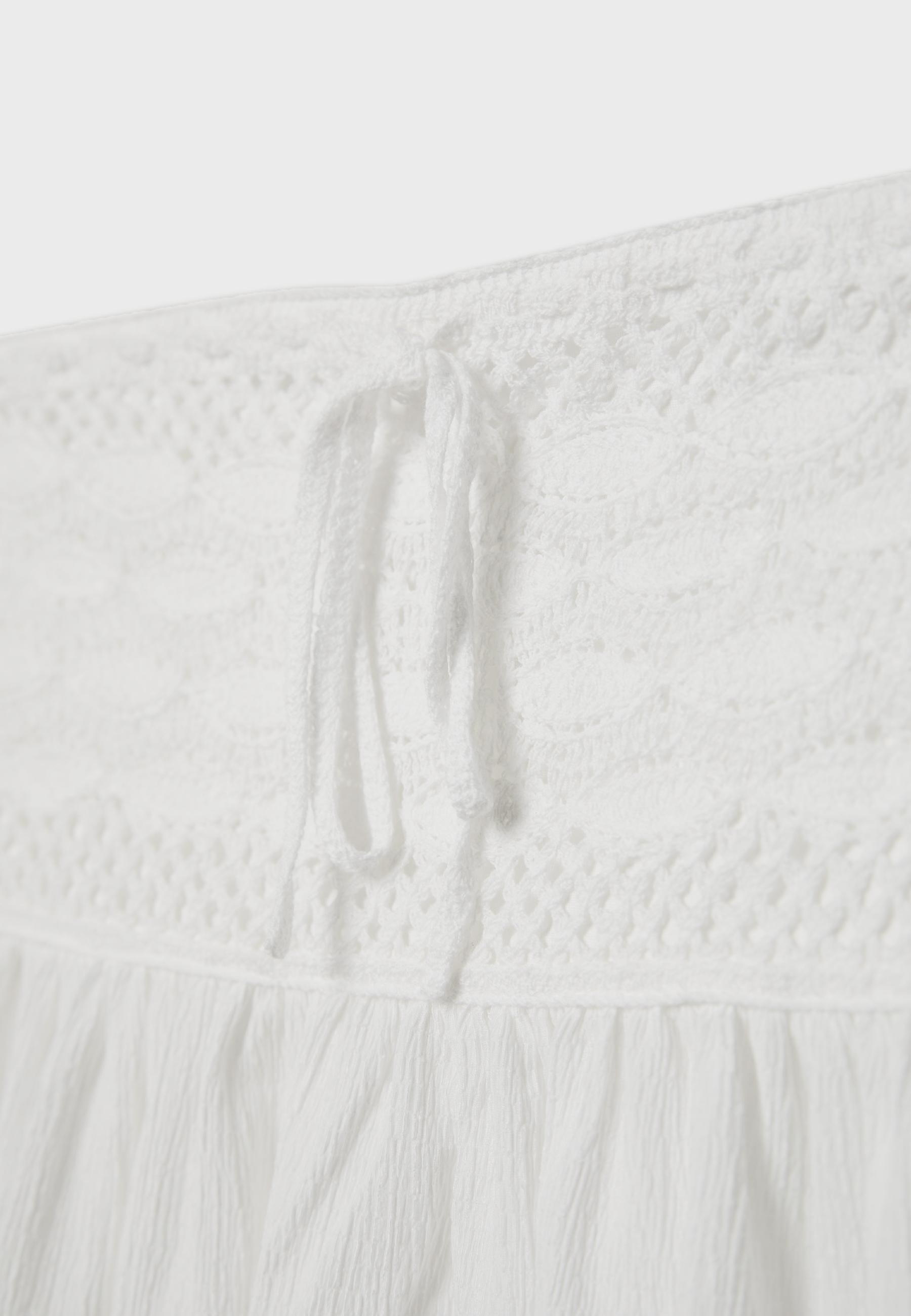 Crochet bandeau top — White