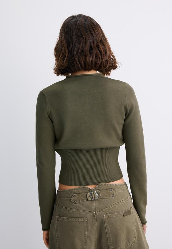 getailleerd vest met kraag met bandje