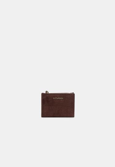 Purse with engraved pull detail — Brown 1