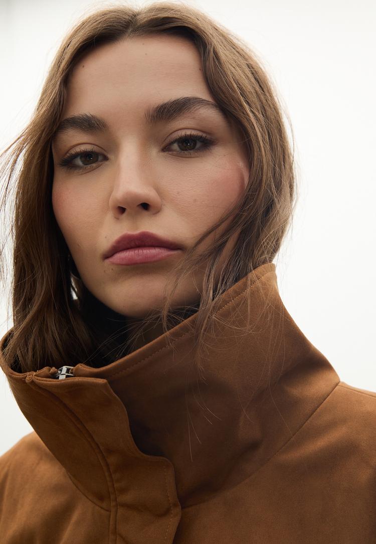 parka media efecto piel