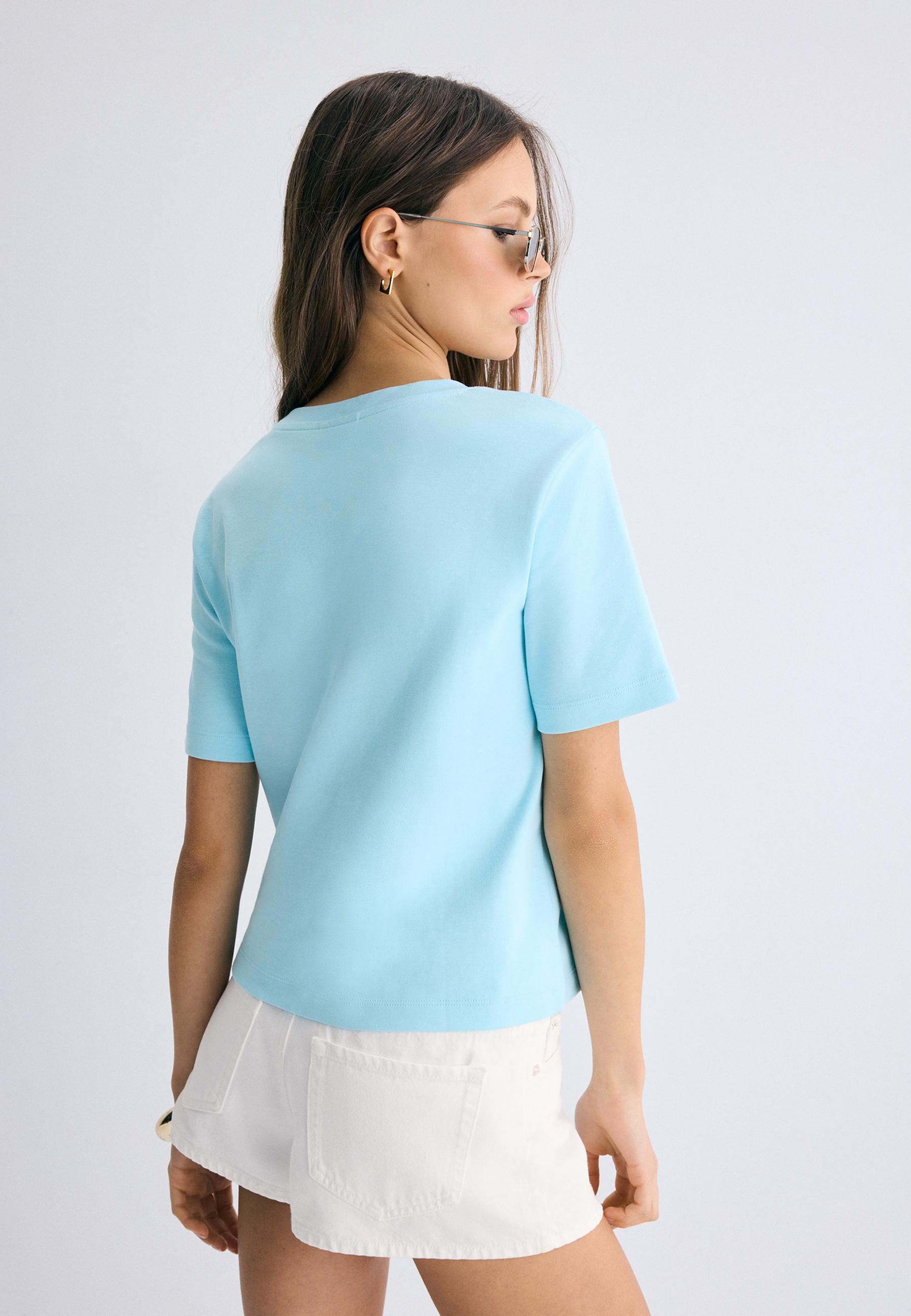 Basic regular fit kalın tişört - Görsel 6