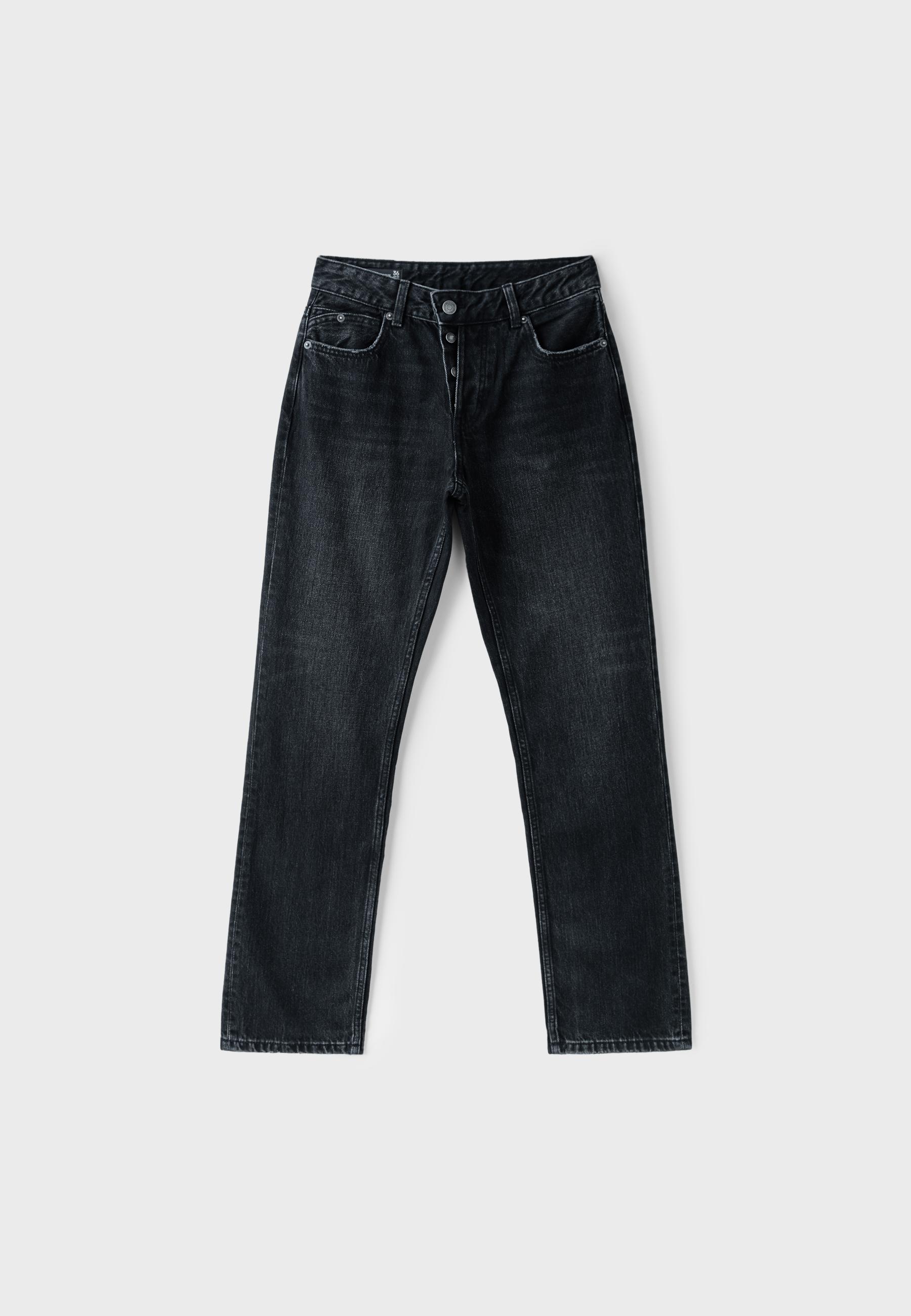 Slim straight fit jeans — BLACK DENIM WASH