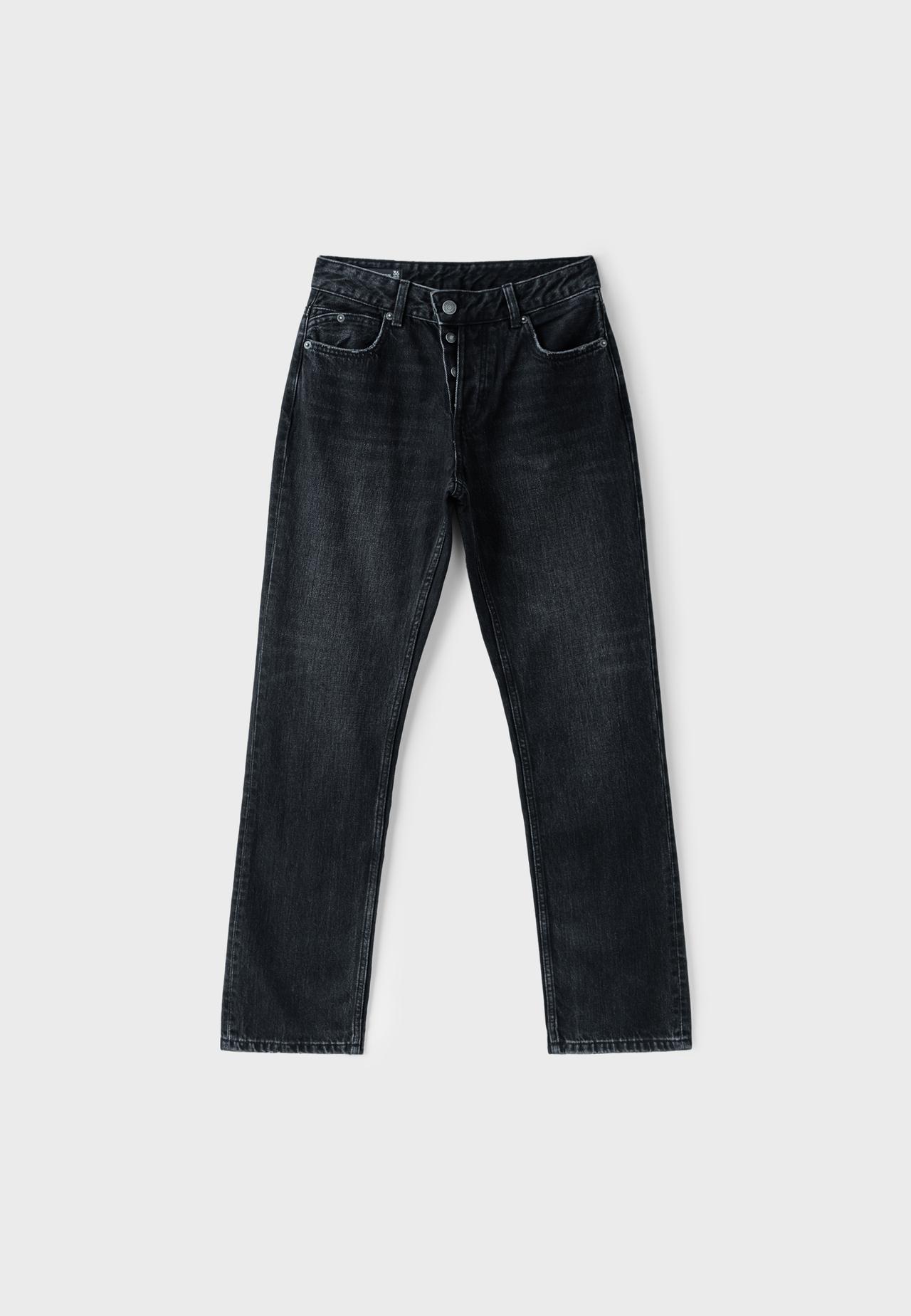 Straight slim fit jeans — BLACK DENIM WASH