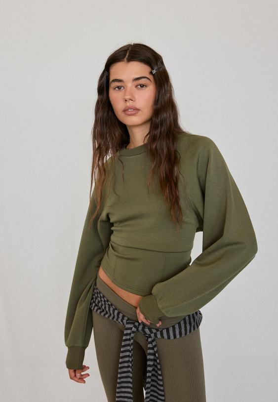 sweat taille ajustee doux au toucher