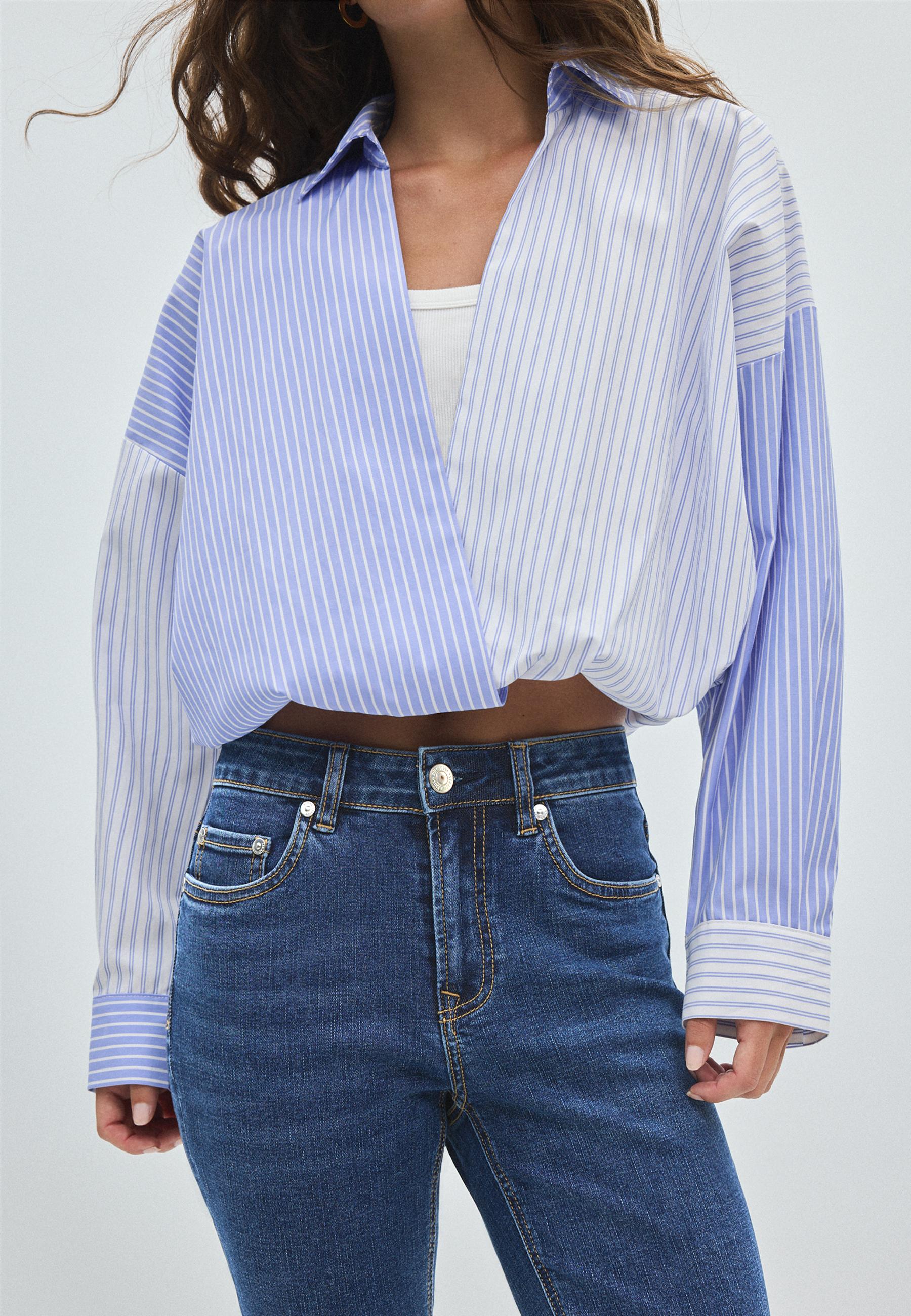Combined balloon shirt — Sky blue
