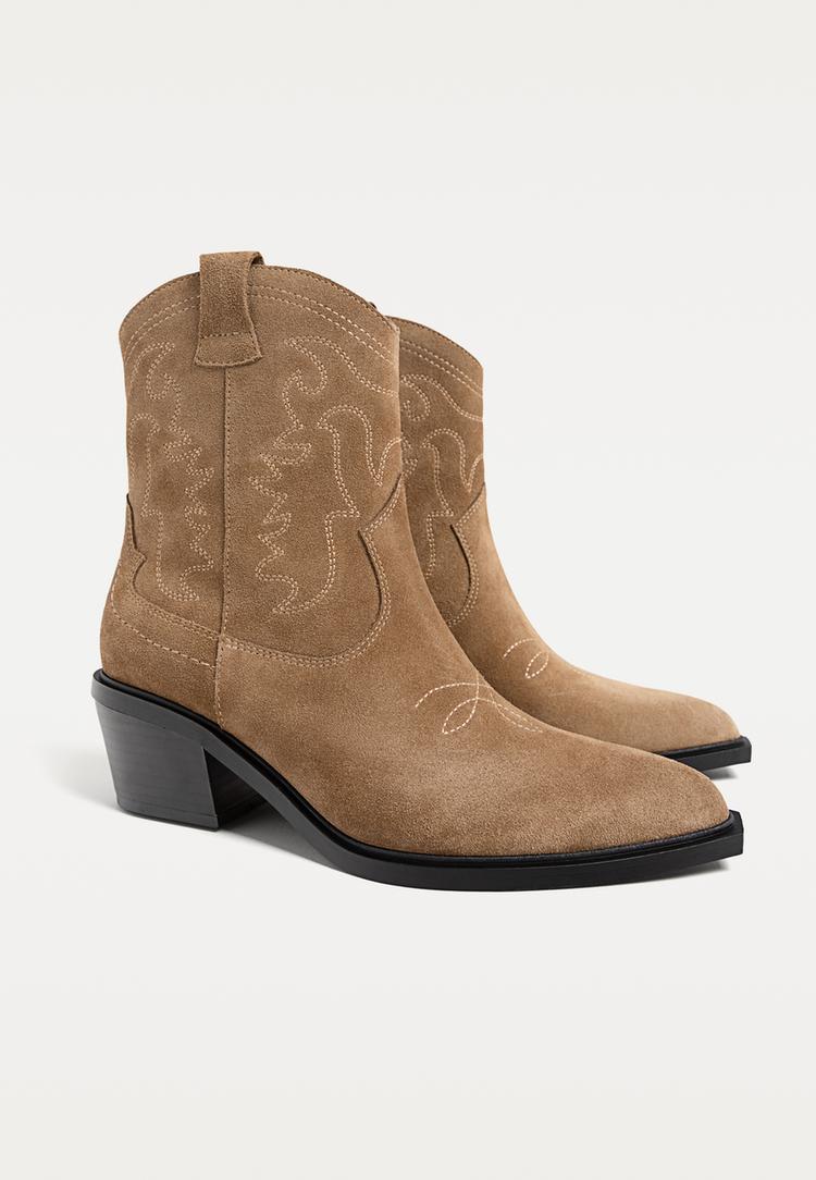 botines cowboy serraje