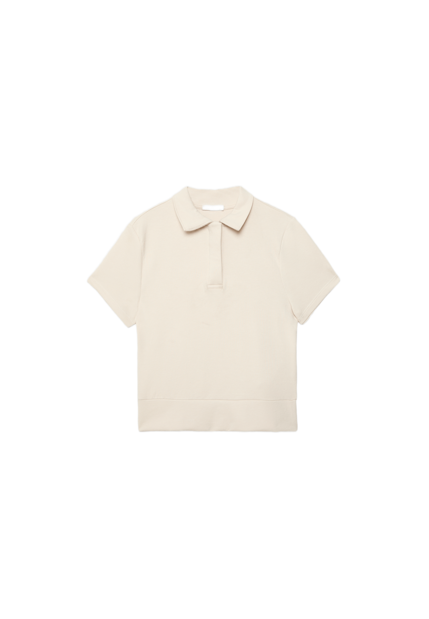 Short sleeve polo T-shirt — Stone