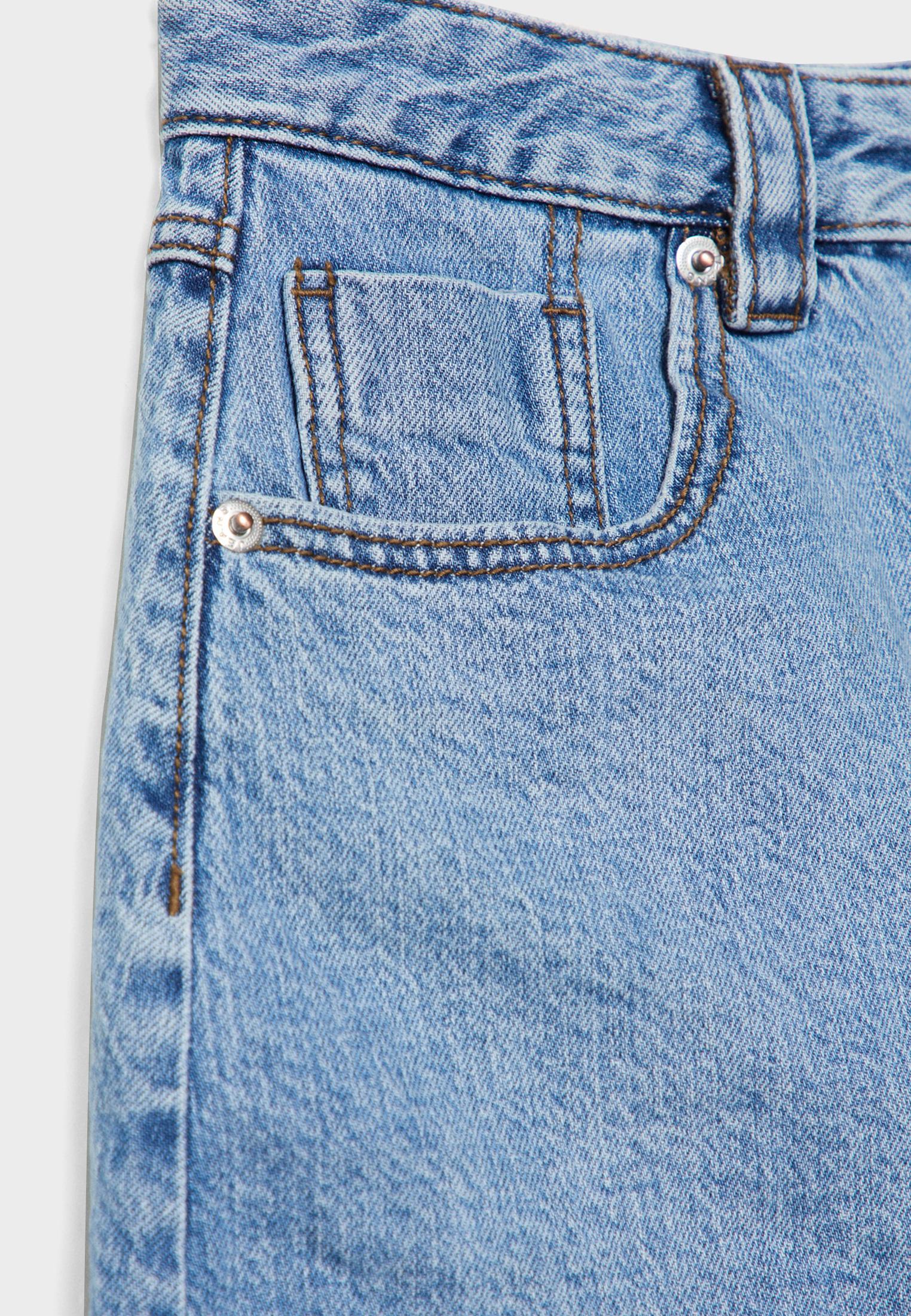 Stradivarius D62 Denim Şort Etek görsel 8