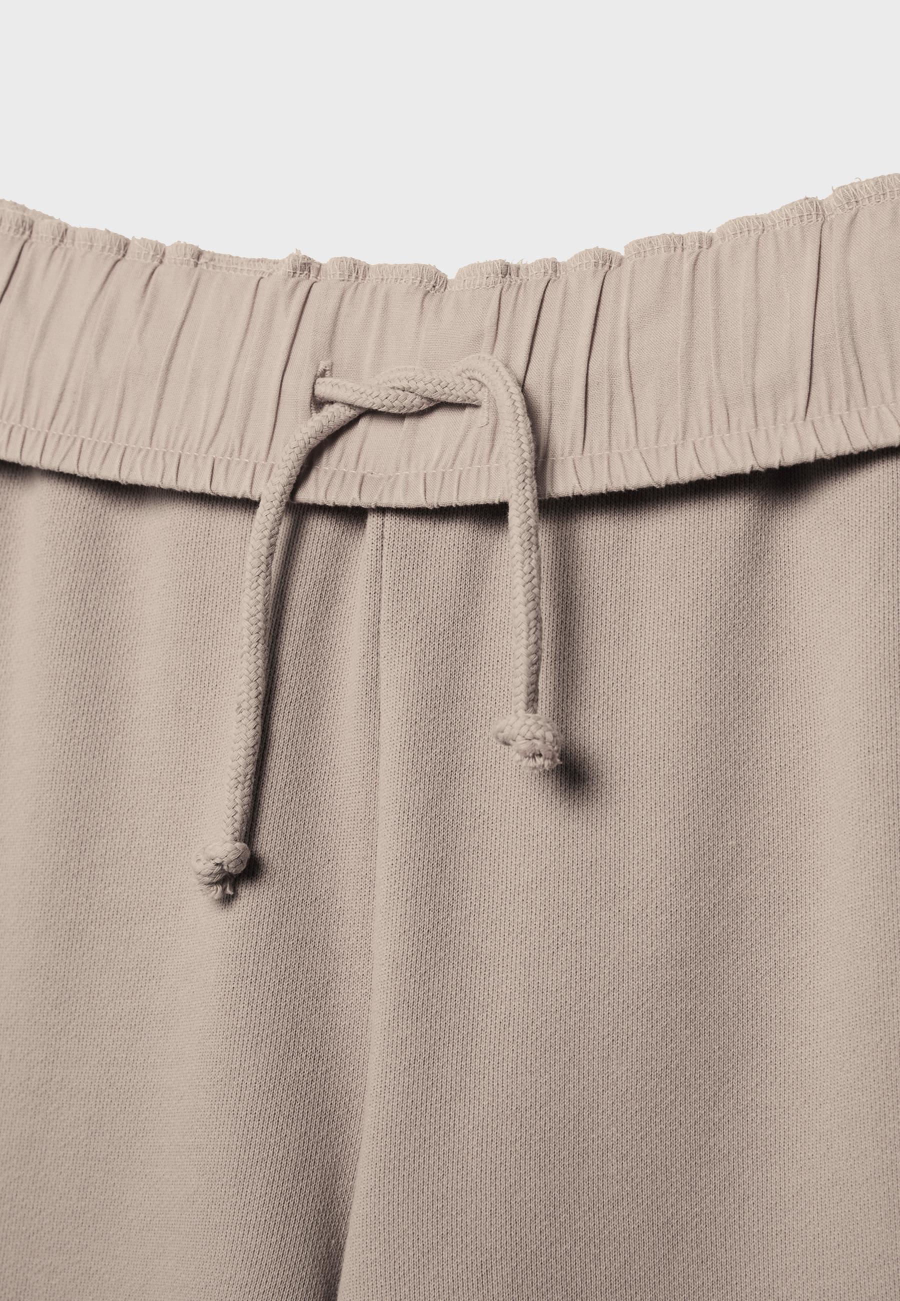 Washed effect straight-leg jogger trousers — Beige