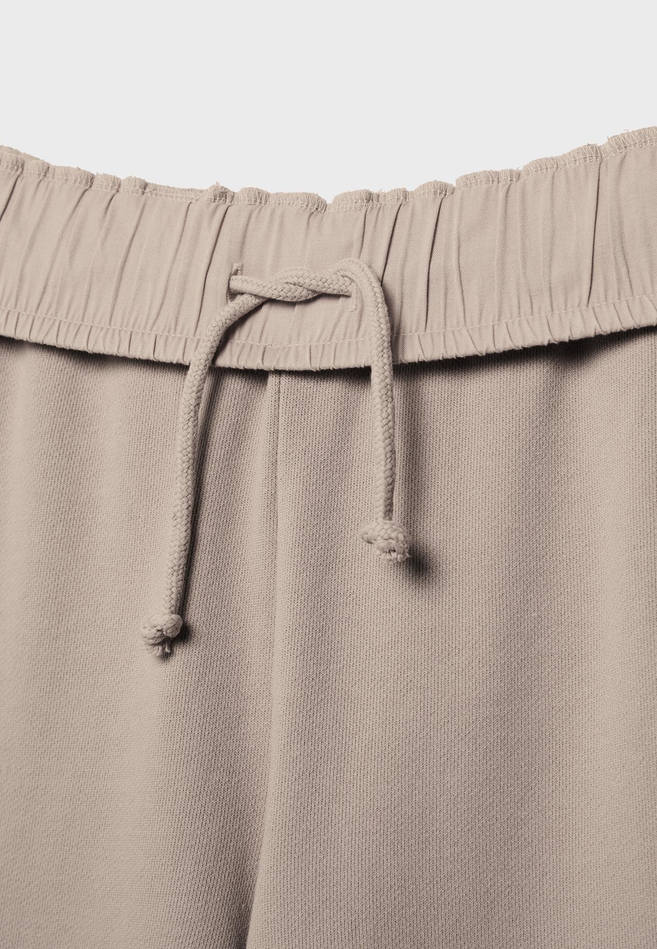 Washed-effect straight jogger trousers — Beige
