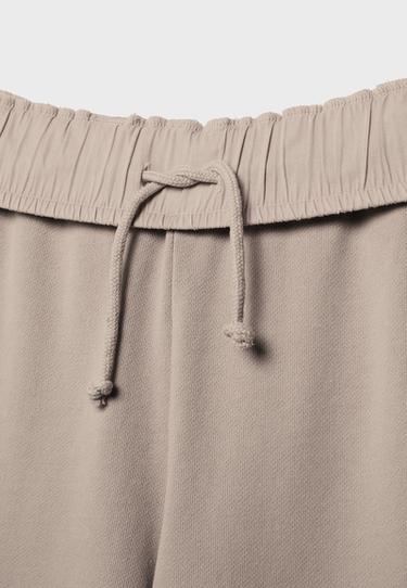 Washed-effect straight jogger trousers — Beige 9