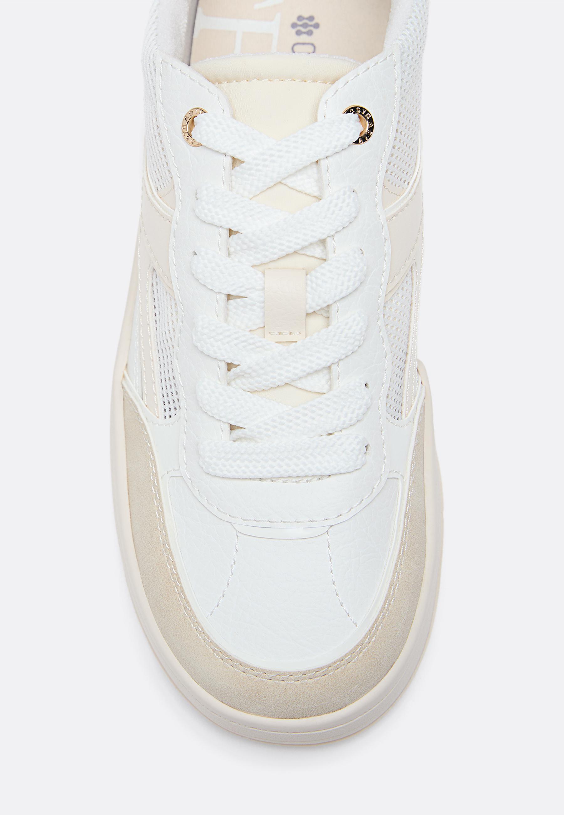 Openwork platform trainers — BEIGE