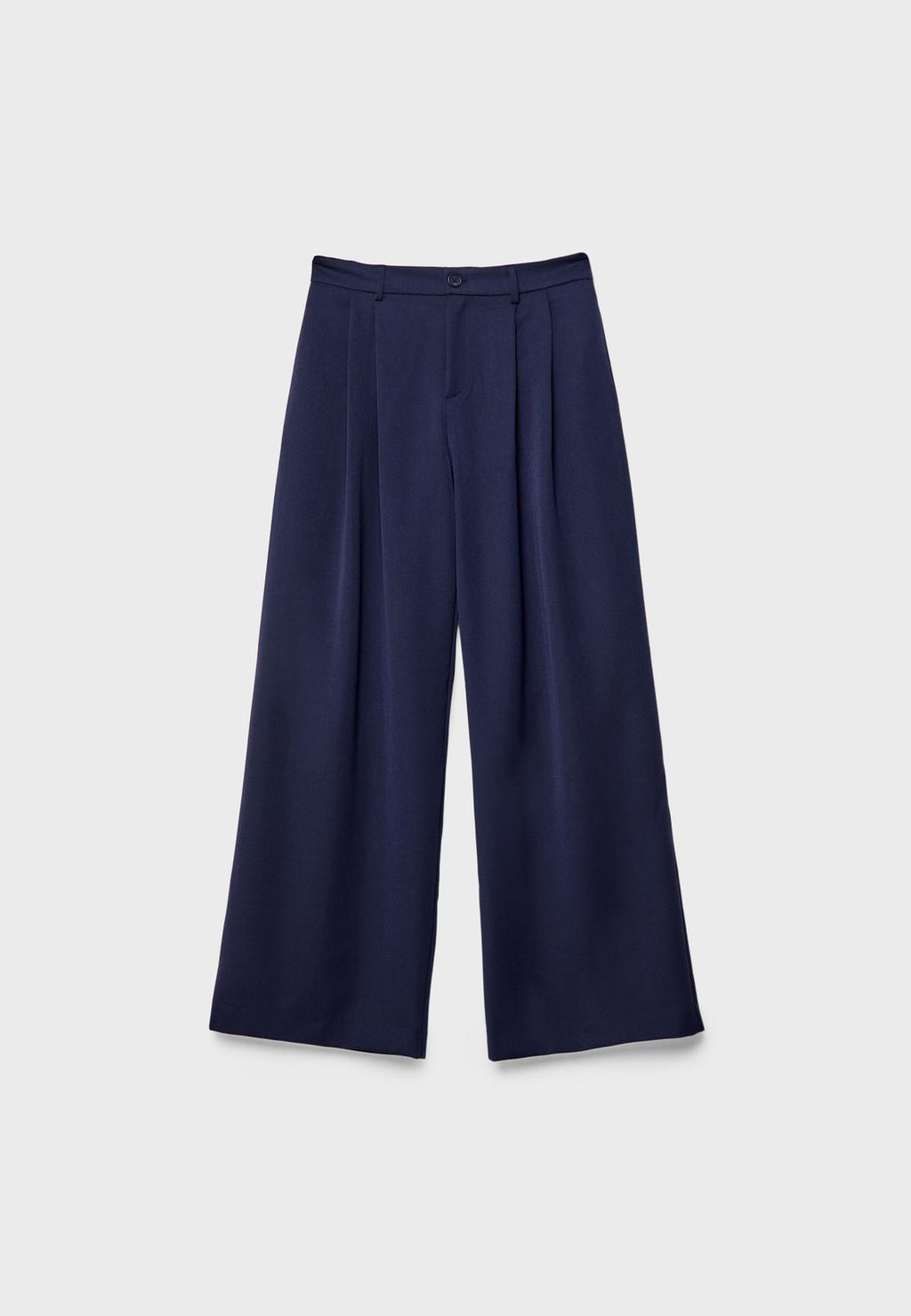 Pantalón vestir wide leg pinzas