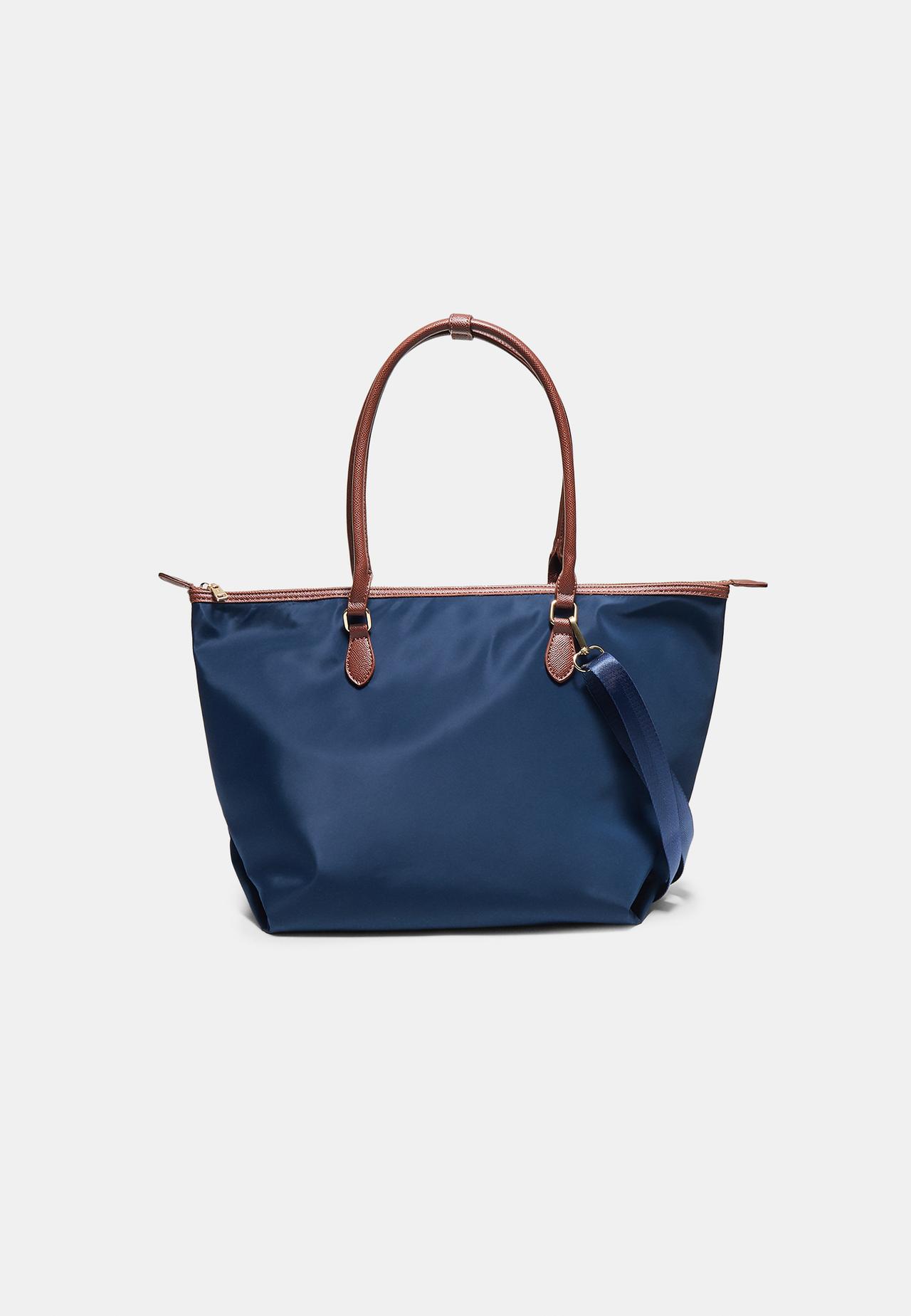 Contrast crossbody shopper bag — Navy blue