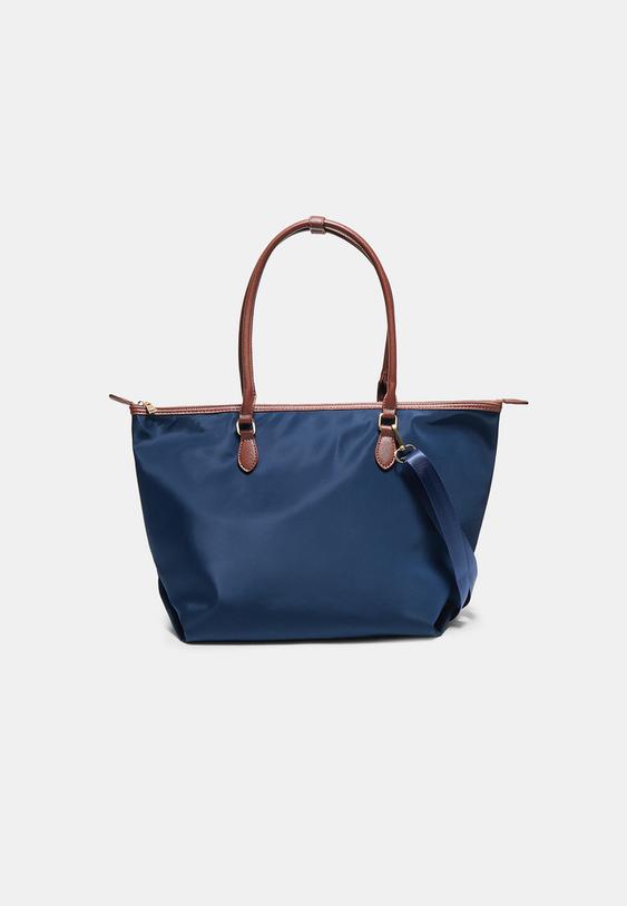 kontrast askılı shopper canta