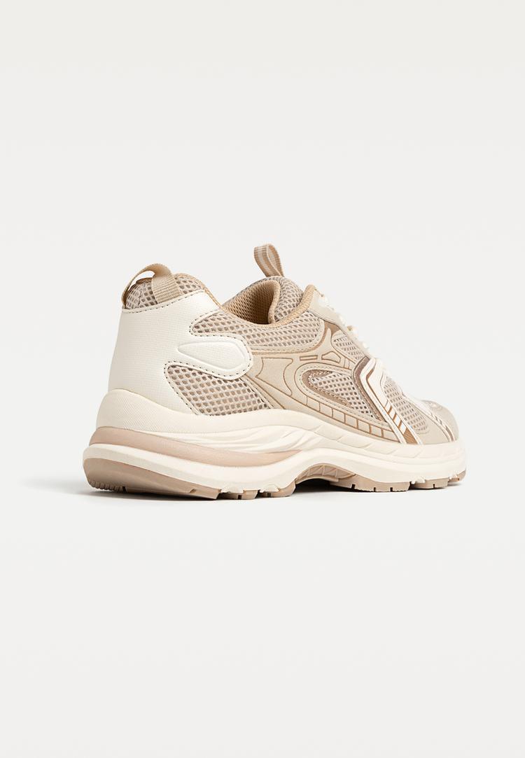 kontrast parcalı spor ayakkabı