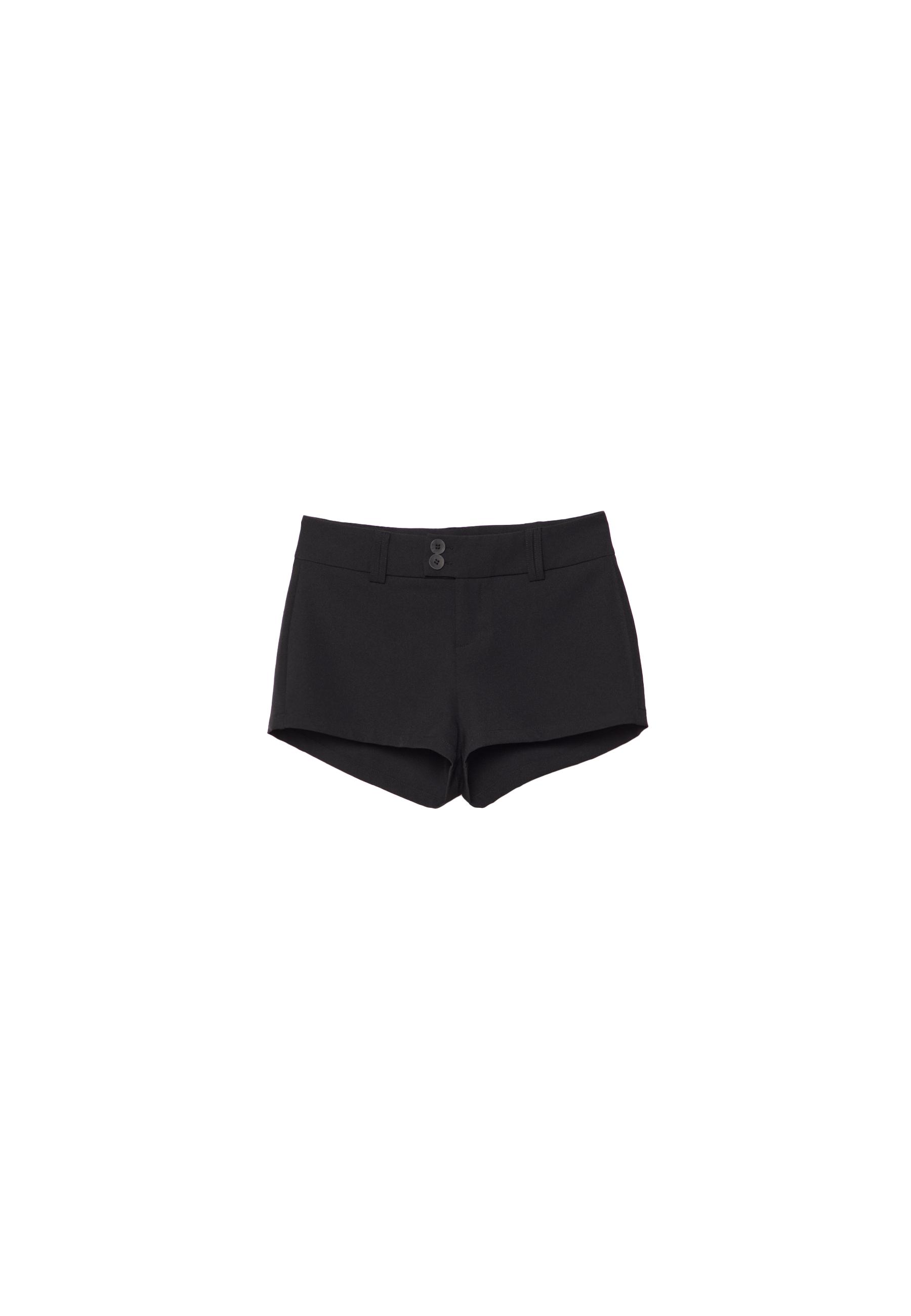 Slim fit tailored mini shorts — Black