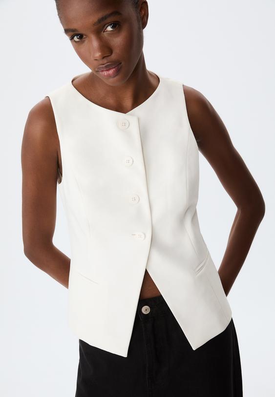 regular buttoned waistcoat