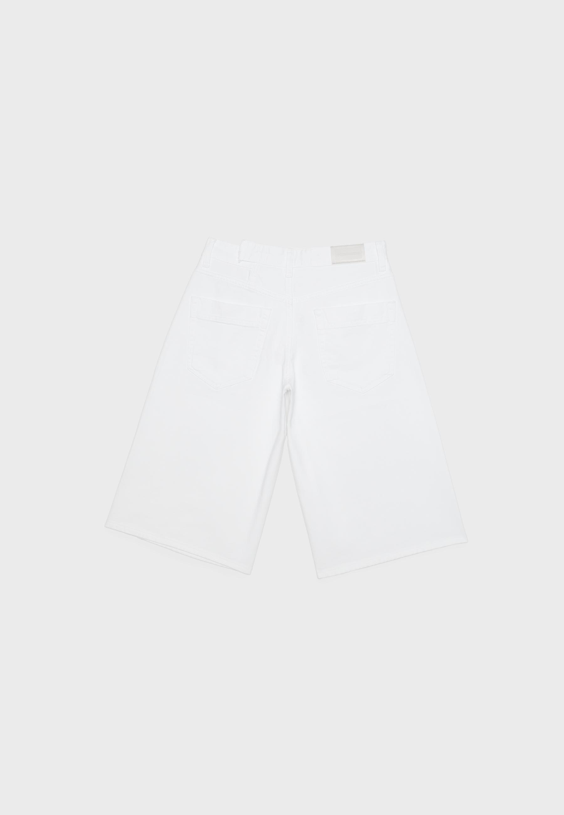 Crossover waist jorts — White