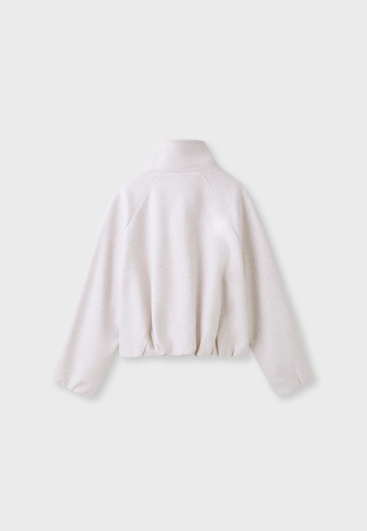 Soft-touch balloon jacket — Ecru