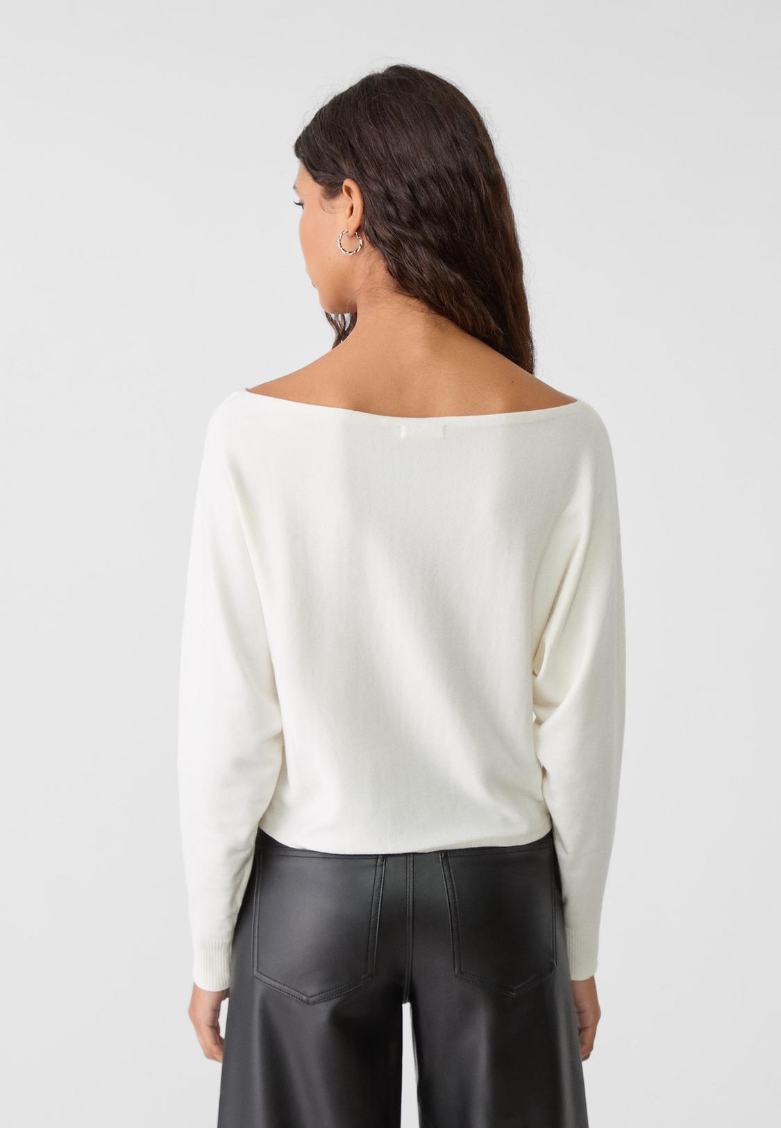 Jersey Basico Jersey De Pico Mujer Stradivarius Jersey Punto