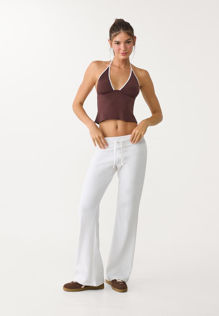 pantalon jogger flare cordones