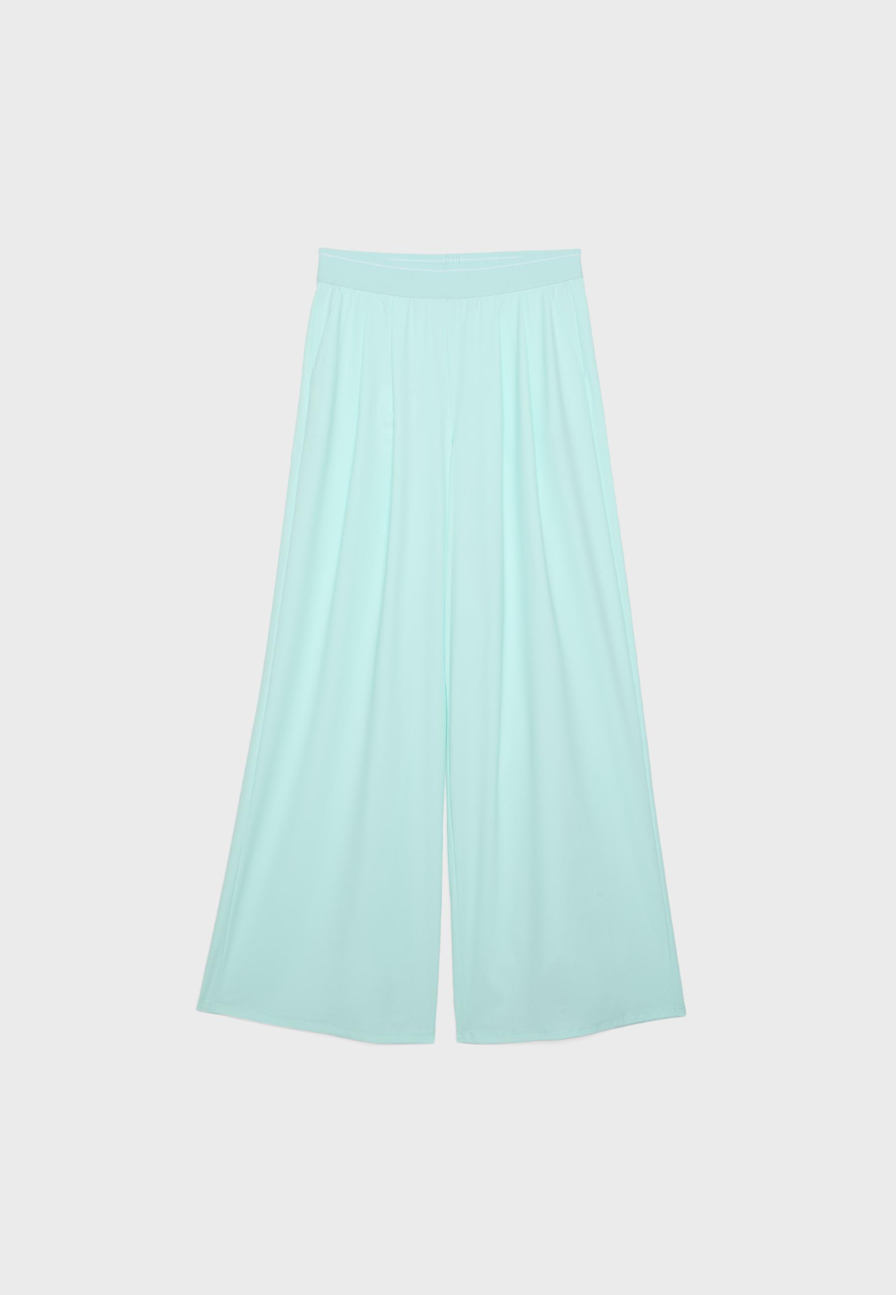 Elasticated waist palazzo joggers — Pastel green