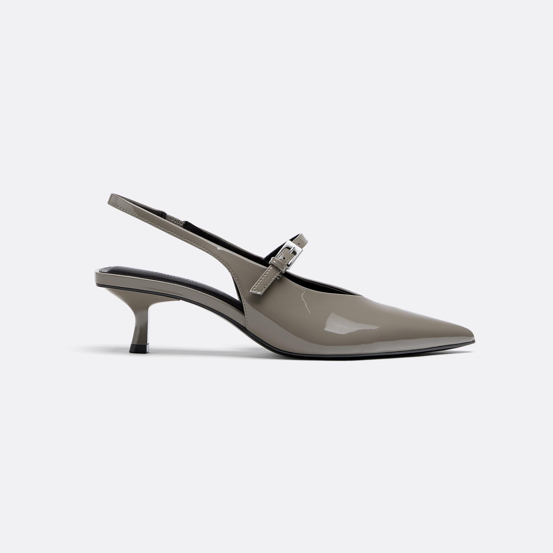Patent-effect heels — GREY