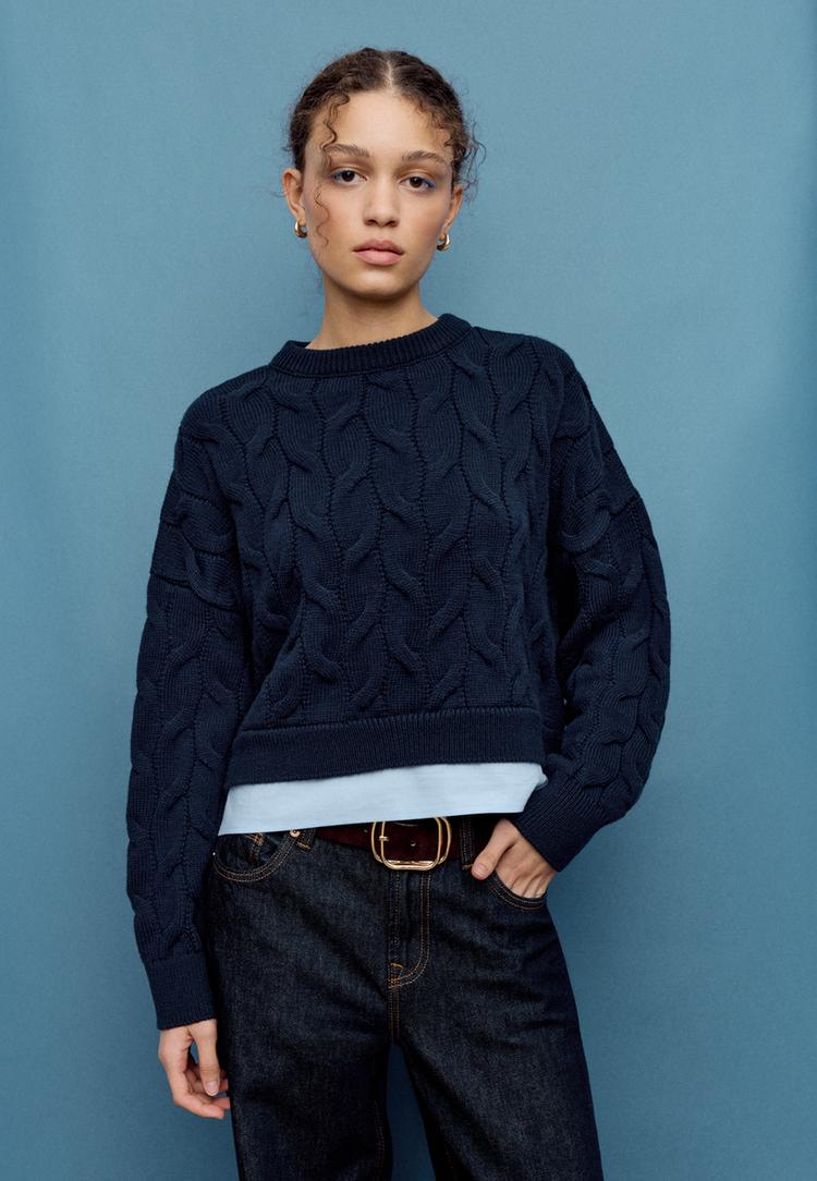 pull en maille a col amovible