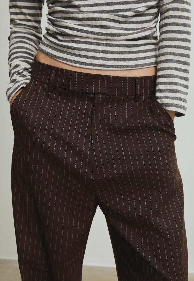 pantalon vestir baggy rayas