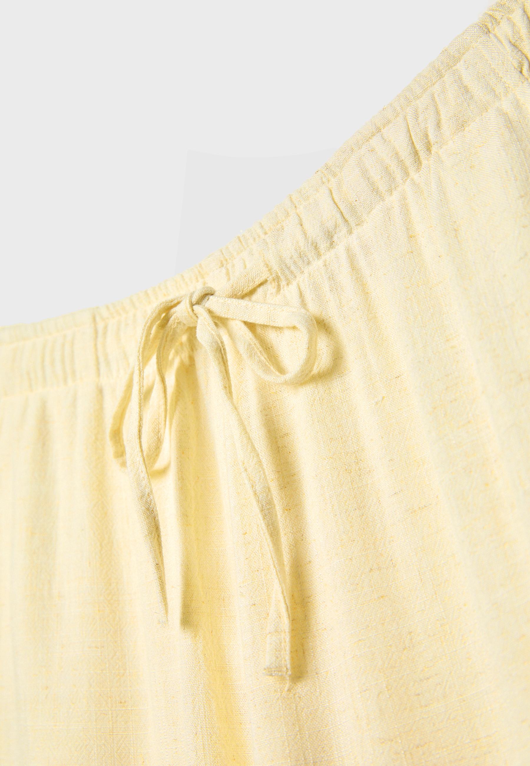 Flowing linen-effect trousers
